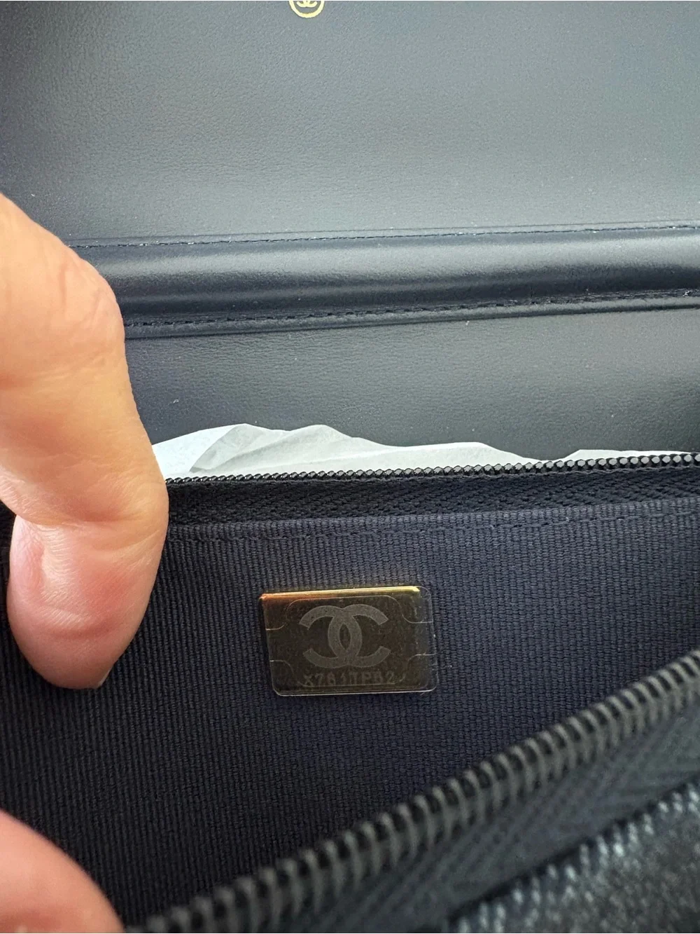 CHANEL 2026 Quilted Denim WOC in Dark Blue with Light Gols CC